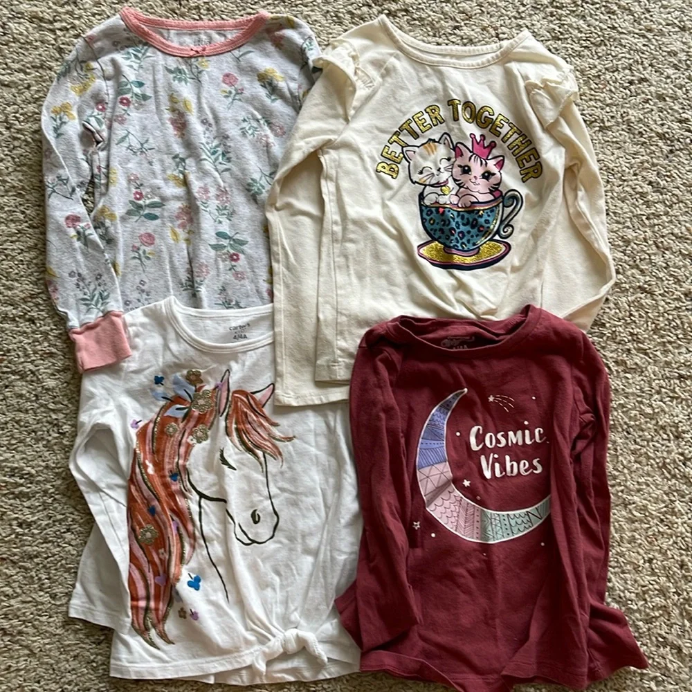 Bundle of 4 long sleeve shirts size 4A